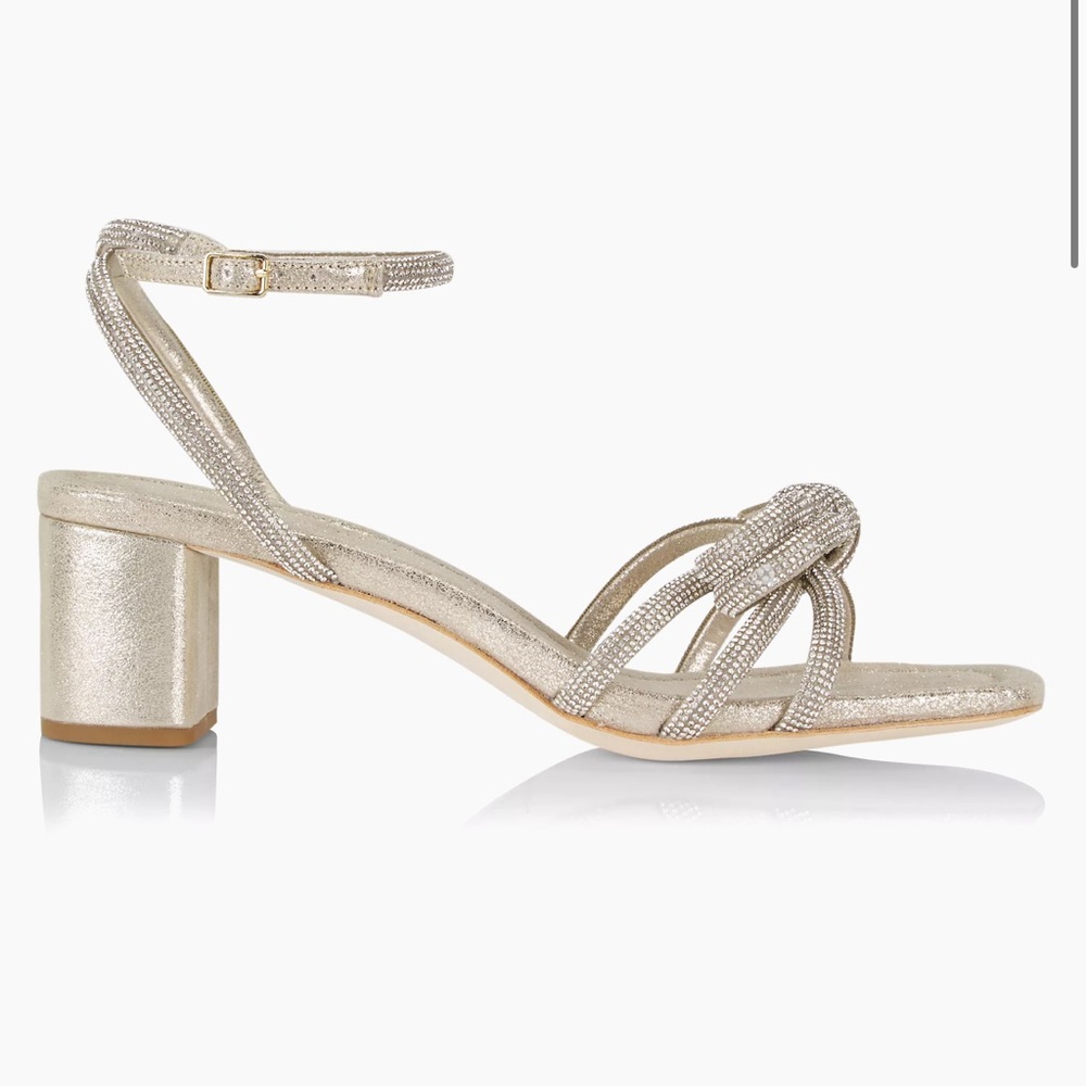Loeffler Randall Mikel Crystal Embellished Suede Sandal 8.5